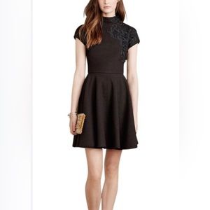 Plenty by Tracy Reese black embroidery fit flare dress. Size 0